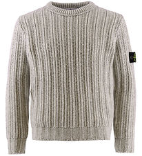 Stone Island Blouse - Knitted - Wool - Melange Grey