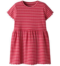 Name It Dress - Rib - Nmfvemma - Rapture Rose/Jalapeno
