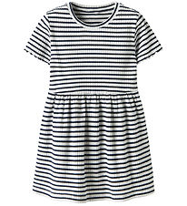 Name It Dress - Rib - NmfVemma - Bright White/Blue