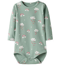 Name It Bodysuit l/s - NbfVandora - Jadeite/Cloud