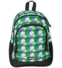 Sac à Dos Minecraft - 35x26x18 cm - Vert/Noir