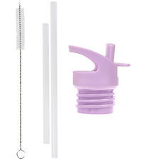 A Little Lovely Company Drinking bottle set - Lid/Straws/Brush