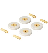 MODU 4x Foam Wheels - 4er-Pack - Sand Grey/Honey Yellow