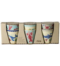 Rice Becher - Melamin - 6 st. - 160 ml - Blue Ocean