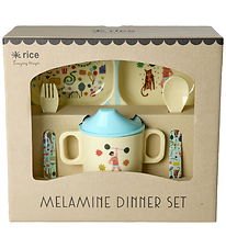 Rice Geschirr-Set - Melamin - 4 st. - Minze Fun Fair