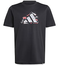 adidas Performance T-paita - J Camo Train - Black
