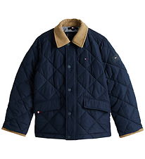 Tommy Hilfiger Jacket - Quilted - Contrast Collar - Dark Night N