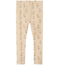 Lil' Atelier leggings - Rib - NmfGavo - Sand Dollar/Duck