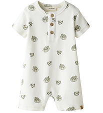 Lil' Atelier Summer Romper - NbmGayo - Coconut Milk/Frog