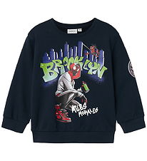 Name It Sweatshirt - Nmmorin - Spider-Man - Dark Sapphire