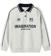 Name It Polo shirt - NkmKris - Light Grey Melange