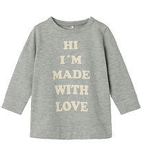 Name It Blouse - NbfLaba - Grey Melange