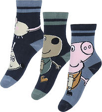 Name It Socks - 3-Pack - NmmOrla - Peppa Pig - Dark Sapphire