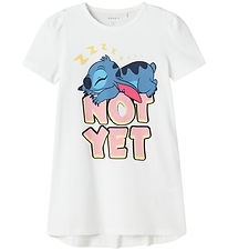 Name It Nightdress - NmfAsta - Stitch - Bright White
