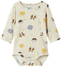 Name It Bodysuit l/s - NbmLarm - Peyote Melange