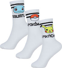 Name It Socks - 3-Pack - Pokémon - NkmMilton - Bright White/3P