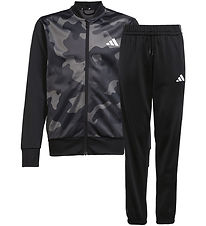 adidas Performance Tracksuit - J Camo T TS 3S - Black/White