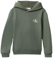 Calvin Klein Kapuzenpullover - Monogramm - Thymiangrün