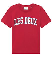 Les Deux T-shirt - Aidan - Scharlakansröd Saga Röd m. Logo