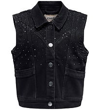 Kids Only Jeansjacke - KogKennedy - Washed Black/Strass