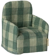 Maileg Miniature Chair - Foldable - Mouse - Green Check