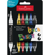 Faber-Castell Tússlitir - Hrista&Málning Akrýl - 6 Stk. - Multi