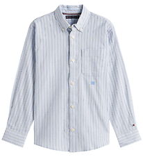 Tommy Hilfiger Hemd - Multi Stripe - Luftig Blue