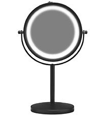 Gillian Jones Table mirror - Round - LED/Magnifier - Mat Black
