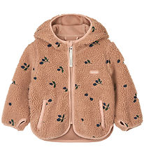 Liewood Fleece Jacket - Mara - Berry/Pale Tuscany/Embroidery