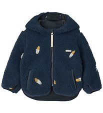 Liewood Fleece Jacket - Mara - Rocket/Classic Navy/Embroidery