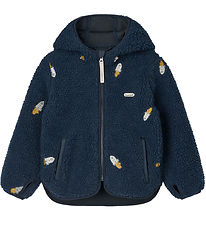 Liewood Fleece Jacket - Mara - Rocket/Classic Navy/Embroidery