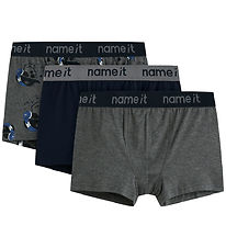 Name It Boxers - 3-Pack - NkmBoxer - Dark Grey Melange/Dark