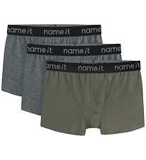 Name It Boxers - Noos - NkmBoxer - Tea Leaf/w/2 x Dark Gre