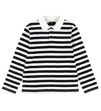 LMTD Polo Blouse - NlnKliva - Black/White Stripes