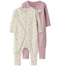 Name It Nightsuit - 2-Pack - Noos - NbfNightsuit - Summer Sand/W