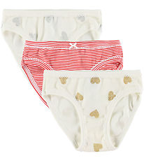 Petit Bateau Knickers - 3-Pack - White/Red