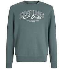 Jack & Jones Sweatshirt - JjMakoto - Stürmisches Wetter/BIG Prin