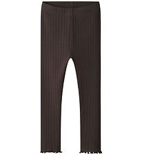 Name It Leggings - Rib - NmfLalla - Seal Brown