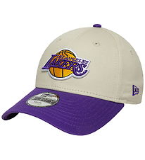 New Era Lippis - 9Forty - Los Angeles Lakers - Light Beige/Viole
