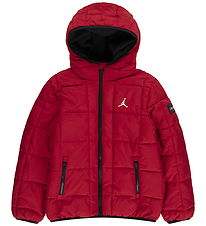 Jordan Vadderad jacka - Essential Puffer - Gymröd