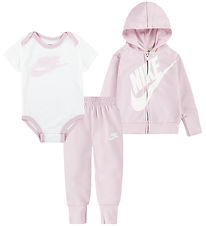Nike Set - Cardigan/Jogginghosen/Body k/ä - Pink Schaum