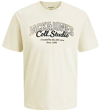 Jack & Jones T-shirt - JjMakoyo - Antique White/BIG Print