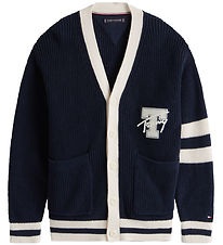 Tommy Hilfiger Cardigan - Knitted - Varsity Graphic - Dark Night