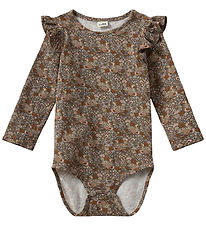 Sofie Schnoor Bodysuit l/s - DicteSB - Brown w. Flowers