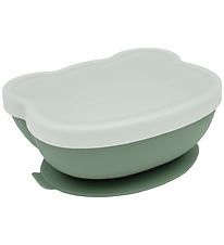 We Might Be Tiny Bowl w. Suction Cup - Silicone - Sage