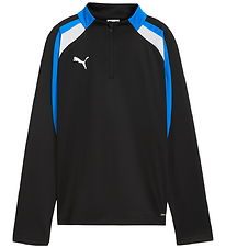 Puma Training shirt w. Zipper - Black w. Blue/White