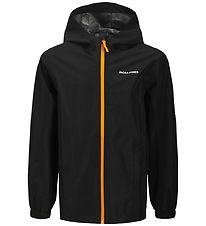 Jack & Jones Rain Jacket - JjefLynn - Black/Dark Cheddar Zipper