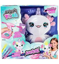 Airbrush Plush Soft Toy - Axolotl Unicorn