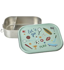 Rice Lunchbox - Stainless Steel - 2 Rum - Sports Print - Light G