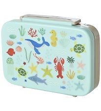 Rice Lunchbox - 6 Rum - Ocean Print - Blue